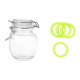 Bocal rond verre 11CL joint vert fluo x12
