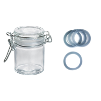 Mini bocal verre 4.5CL joint gris x12
