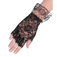 PAIRE DE GANTS EN DENTELLE PARIS NOIR