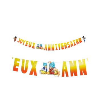 GUIRLANDE JOYEUX ANNIVERSAIRE DRAGON BALL SUPER 250X16CM