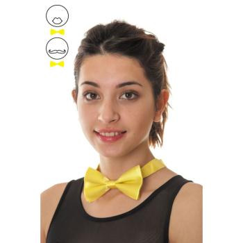 NOEUD PAPILLON JAUNE FLUO