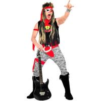 COSTUME ROCK STAR T.M (tshirt/pantalon/ceinture/surbottes/bandeau..)