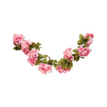 GUIRLANDE HORTENSIA ROSE CLAIR 220CM