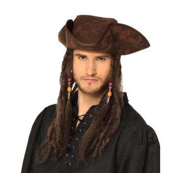 CHAPEAU PIRATE+CHEVEUX