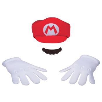 KIT SUPER MARIO ADULTE (casquette/moustache/gants)