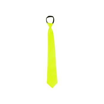 CRAVATE SATIN JAUNE FLUO