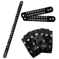 SET ROCKEUR MITAINES / COLLIER /2 BRACELETS EFFET CUIR