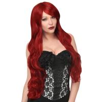 PERRUQUE KAYLA DREAM HAIR AUBURN (peau silicone+effet vrais cheveux)