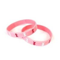 SET DE 2 BRACELETS OCTOBRE ROSE SILICONE