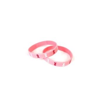 SET DE 2 BRACELETS OCTOBRE ROSE SILICONE