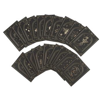 JEU DE CARTES ORACLE COSMIC SPIRIT PAPIER NOIR ET OR 8X11CM