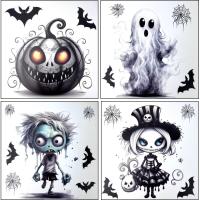 STICKERS HALLOWEEN 30X30CM (4 modèls aléatoires)