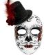 MASQUE DIA DE LOS MUERTOS AVEC MINI CHAPEAU