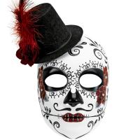 MASQUE DIA DE LOS MUERTOS AVEC MINI CHAPEAU