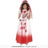 COSTUME MARIEE ENSANGLANTEE T.10-12 ANS (robe+voile)