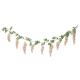 GUIRLANDE DE GLYCINE TOMBANTE ROSE ET FEUILLAGE 1.80M