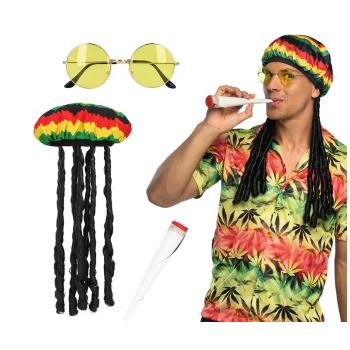 SET RASTA (bonnet, lunettes, joint)