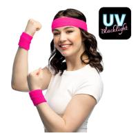 SET 3 BANDEAUX EPONGE ROSE FLUO UV