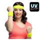 SET 3 BANDEAUX EPONGE JAUNE FLUO UV
