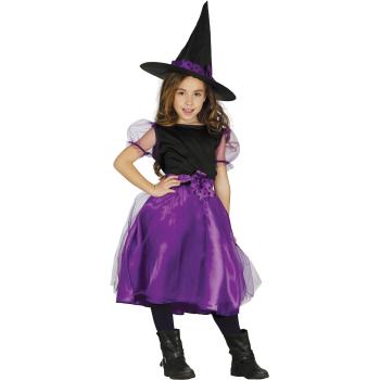 COSTUME SORCIERE NOIR ET VIOLET 7 / 9 ANS