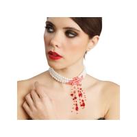 COLLIER PERLES ENSANGLANTEES