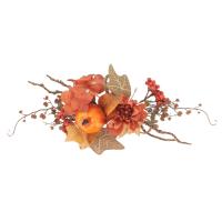 DECO DOUCEUR D'AUTOMNE ORANGE ET AMBRE 30CM
